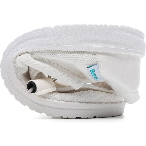 Women's Lightweight Casual Slip On Deck Canvas Loafers Sneakers Boot White Shoes - Picture 7 of 7